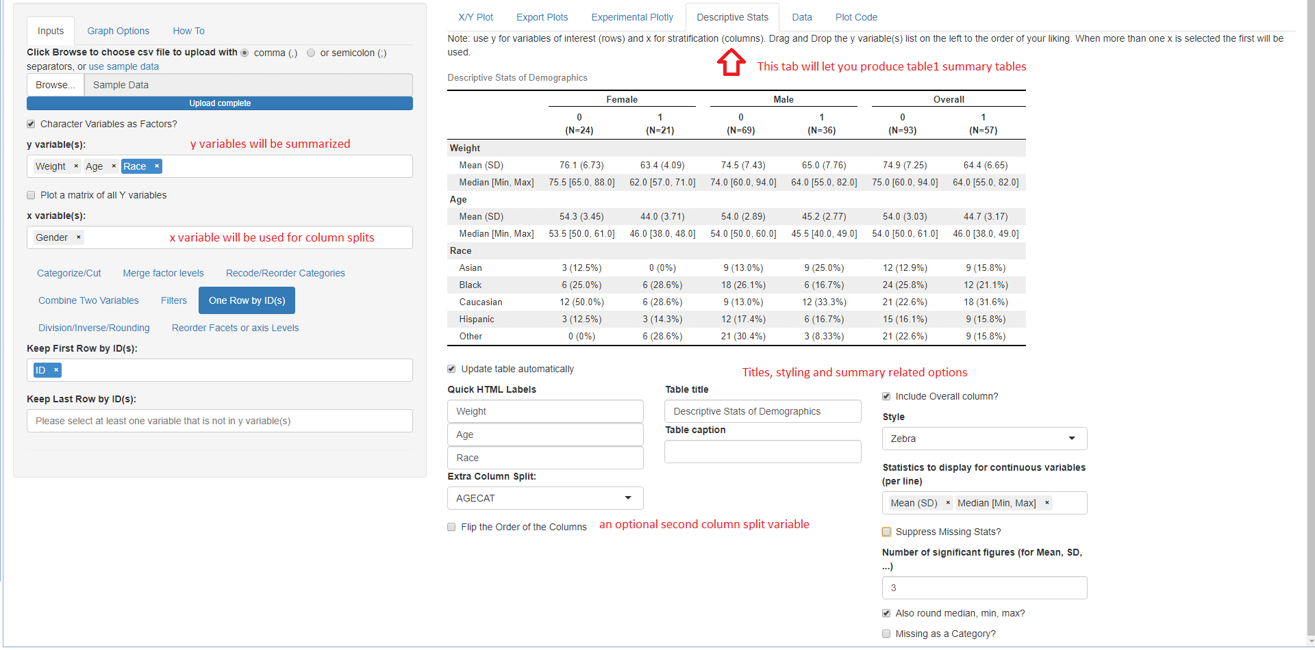 Example Descriptive Stats