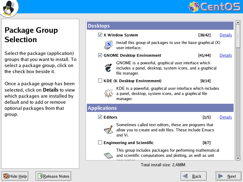 Total installed. Group desktop. Centos package Manager. The app Group has ответы на тесты.