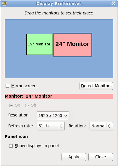 Display Preferences Dialog